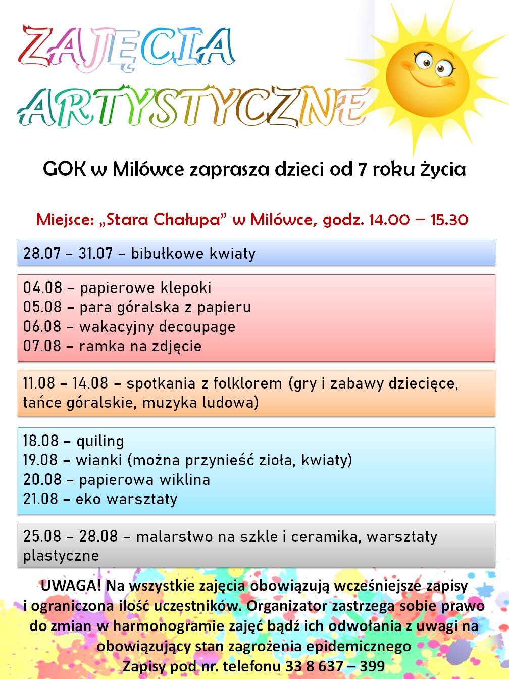 Zajęcia artystyczne dla dzieci